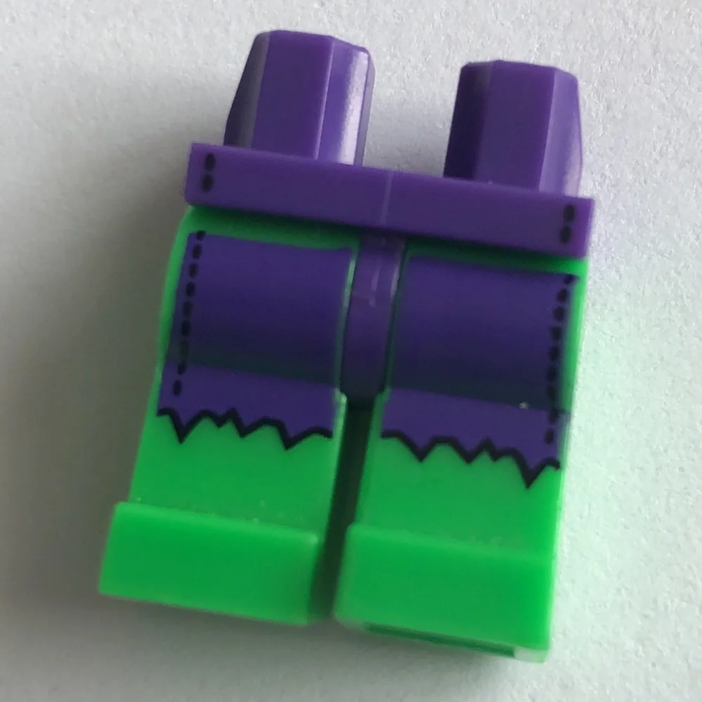 LEGO HULK PANTS LEGO hulk figure bottoms Green Legs Ripped Purple